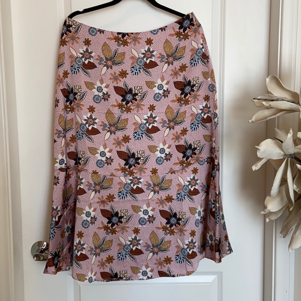 Loft midi silky skirt